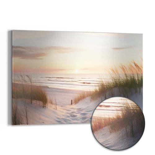 DEQORI Metall Magnettafel | 60x40 cm cm groß | Motiv "Abendruhe am Strand" | Whiteboard für alle Magnete | Magnetboard Wand-Tafel für Küche & Büro | Design Magnetwand Pinnwand magnetisch von DEQORI