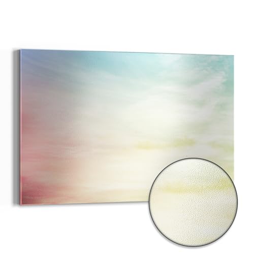 DEQORI Metall Magnettafel | 60x40 cm cm groß | Motiv "Pastelliger Himmel" | Whiteboard für alle Magnete | Magnetboard Wand-Tafel für Küche & Büro | Design Magnetwand Pinnwand magnetisch von DEQORI