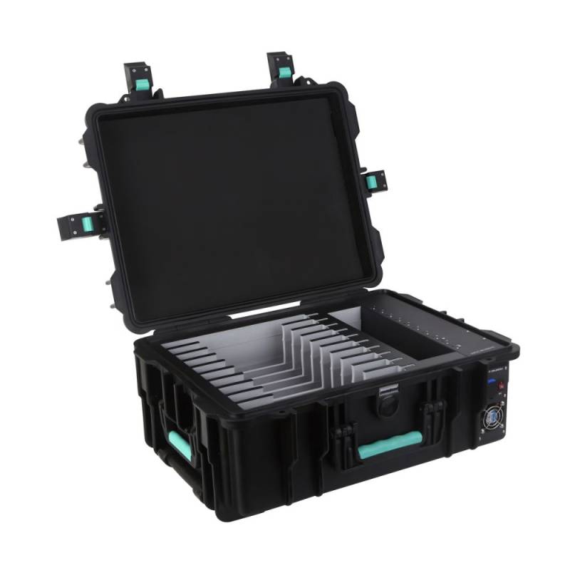 DEQSTER® Ladekoffer KT10C (2. Gen.) für 10 Tablets / iPads, USB-C™, schwarz von DEQSTER