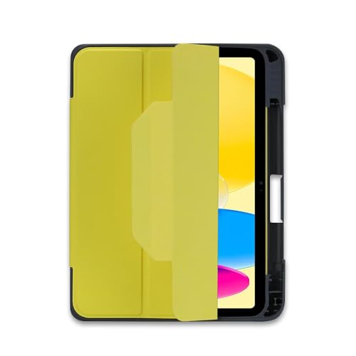 DEQSTER Rugged Max Case iPad 10.9" (10. Generation) | Robuste Schutzhülle mit transparenter Rückseite | mit Stifthalter | Farbenfrohes und sicheres Schutzcase | Personalisierungsoption | Trendfarben von DEQSTER