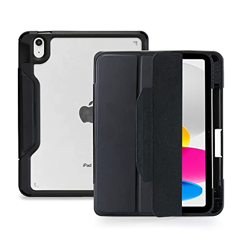 DEQSTER Rugged Max Case iPad 10.9" (10. Generation) | Robuste Schutzhülle mit transparenter Rückseite | mit Stifthalter | Farbenfrohes und sicheres Schutzcase | Personalisierungsoption | Trendfarben von DEQSTER