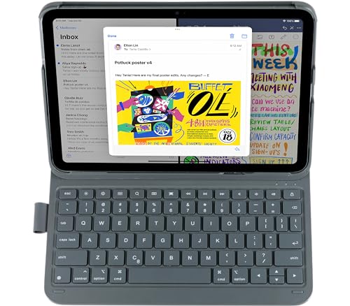 DEQSTER Slim PRO Keyboard 10,9"/11" für iPad 10,9" (10. Gen), iPad Air 10,9" (4./5. Gen), iPad Pro 11" - Tastatur Hülle - Bluetooth- QWERTZ von DEQSTER