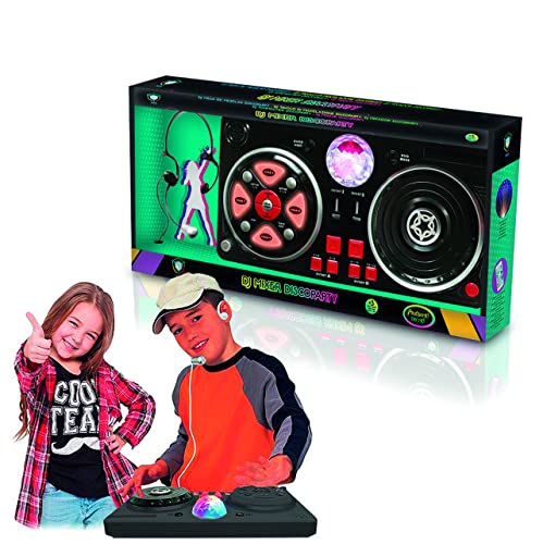 Tachan DJ-Mischpult mit verschiedenen Sockeln und Disco-Effekten, inkl. Scheibenblinker, Bluetooth-Anschluss an Geräte von DEQUBE