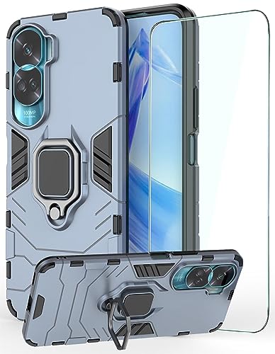 DERHAN für Honor 90 Lite 5G Hülle mit Ring Halter + Schutzfilm, Handyhülle mit Ständer, Panzerhülle Handy Hüllen Handytasche Staubschutzhülle Stoßfest Schutzhülle - Navy DERHAN für Honor 90 Lite 5G Hülle mit Ring Halter + Schutzfilm, Handyhülle mit Ständer, Panzerhülle Handy Hüllen Handytasche Staubschutzhülle Stoßfest Schutzhülle - Navy von DERHAN
