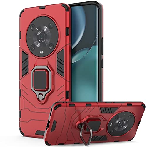 DERHAN für Honor Magic 4 Pro 5G Hülle mit Ring Halter, Handyhülle mit Ständer, Panzerhülle Handy Hüllen Handytasche Staubschutzhülle Stoßfest Schutzhülle - Rote DERHAN für Honor Magic 4 Pro 5G Hülle mit Ring Halter, Handyhülle mit Ständer, Panzerhülle Handy Hüllen Handytasche Staubschutzhülle Stoßfest Schutzhülle - Rote von DERHAN