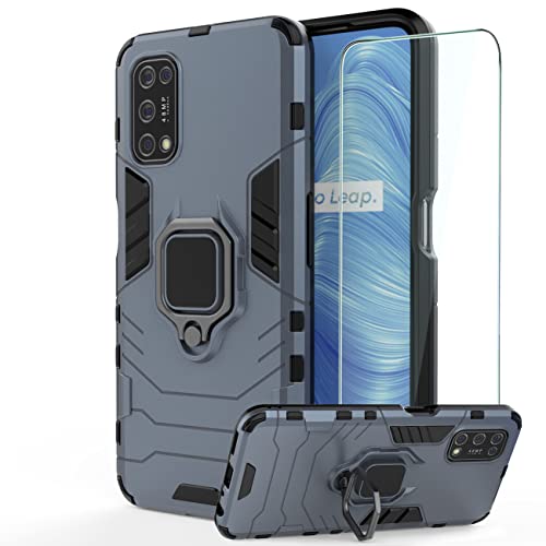 DERHAN für Realme 7 5G Hülle mit Ring Halter + Schutzfilm, Handyhülle mit Ständer, Panzerhülle Handy Hüllen Handytasche Staubschutzhülle Stoßfest Schutzhülle - Navy DERHAN für Realme 7 5G Hülle mit Ring Halter + Schutzfilm, Handyhülle mit Ständer, Panzerhülle Handy Hüllen Handytasche Staubschutzhülle Stoßfest Schutzhülle - Navy von DERHAN