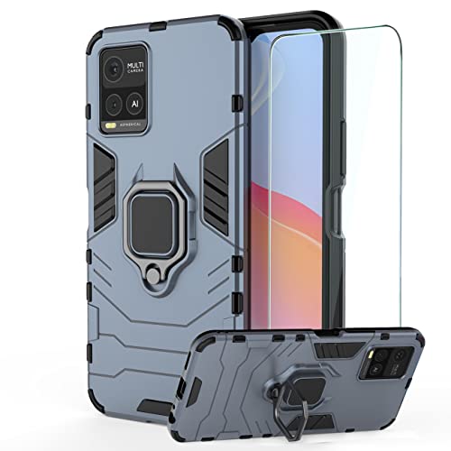 DERHAN für vivo Y21 / Y21S / Y33S Hülle mit Ring Halter + Schutzfilm, Handyhülle mit Ständer, Panzerhülle Handy Hüllen Handytasche Staubschutzhülle Stoßfest Schutzhülle - Navy DERHAN für vivo Y21 / Y21S / Y33S Hülle mit Ring Halter + Schutzfilm, Handyhülle mit Ständer, Panzerhülle Handy Hüllen Handytasche Staubschutzhülle Stoßfest Schutzhülle - Navy von DERHAN