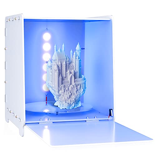 DERUC Geeetech UV-Harz Aushärtungsbox 405nm Resin Curing Box für SLA/DLP/LCD 3D Harz Drucker, Große Größe 250mm*250mm resin 3D Drucker von DERUC