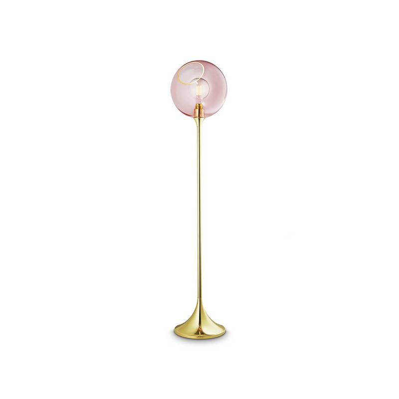 Stehleuchte Ballroom, rosa, Glas, mundgeblasen, dimmbar von DESIGN BY US