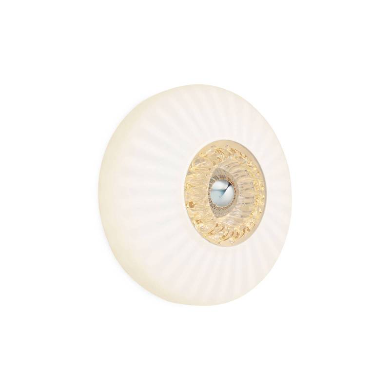 Wandleuchte New Wave Optic XL, opalweiß, Eyeball, Stecker von DESIGN BY US