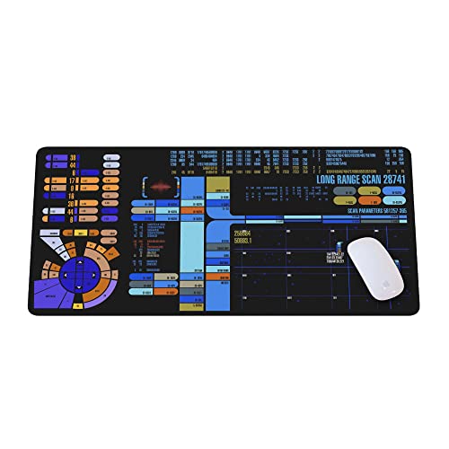 Trekkies Trekker Sci-Fi-Konsole Display Schreibtischunterlage Großes Gamer Mauspad Laptop Pad Matte Spielmatte Gaming Zubehör Computer Zubehör Gaming Room Decor SciFi Geschenk KMH von Designfullprint