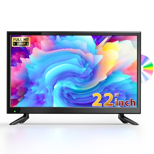 DESOBRY 22 Zoll Kleiner Fernseher 1080P Integriertem DVD-Player, Mini TV Integriertem DVB-T2-Tuner, mit Antenne, HDMI/USB/AV-Eingang – 12V TV-DVD-Kombination für Wohnmobile, Küchen und kleine Räume DESOBRY 22 Zoll Kleiner Fernseher 1080P Integriertem DVD-Player, Mini TV Integriertem DVB-T2-Tuner, mit Antenne, HDMI/USB/AV-Eingang – 12V TV-DVD-Kombination für Wohnmobile, Küchen und kleine Räume von DESOBRY