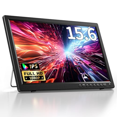 DESOBRY Tragbare Fernseher 15,6 Zoll 1080P Auflösung, Kleiner Fernseher-Unterstützung USB HDMI AV-Eingang und DVB-T2, Camping tv mit akku mit 12v Adapter Fernbedienung und Antenne DESOBRY Tragbare Fernseher 15,6 Zoll 1080P Auflösung, Kleiner Fernseher-Unterstützung USB HDMI AV-Eingang und DVB-T2, Camping tv mit akku mit 12v Adapter Fernbedienung und Antenne von DESOBRY