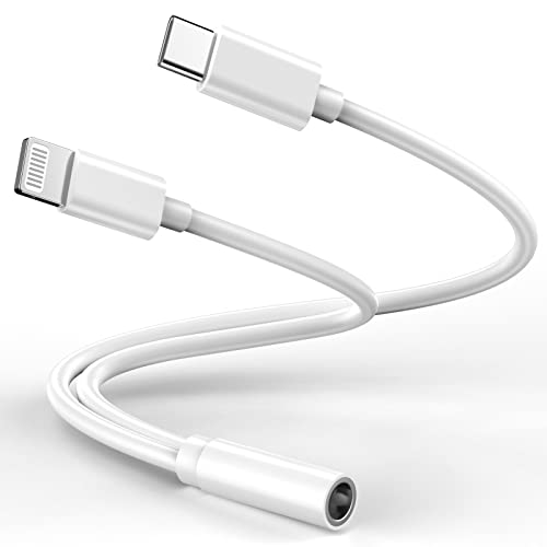 Lightning auf 3,5 mm Kopfhöreranschluss-Adapter, [Apple MFi zertifiziert] iPhone Kopfhörer Aux Audio Dongle+USB Typ C auf 3,5 mm Klinkenbuchse Adapter für iPhone 14 13 Pro Max 12 11 XS XR 8 7 Samsung von DESOFICON