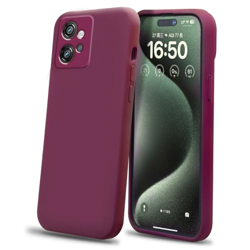 DESSEN Case for Motorola Moto G32, Thin Hülle Made of [Liquid Silicone], Handyhülle mit [Anti-Fingerprint], [Soft Microfibre], Seidiges Gefühl Case. Marron von DESSEN