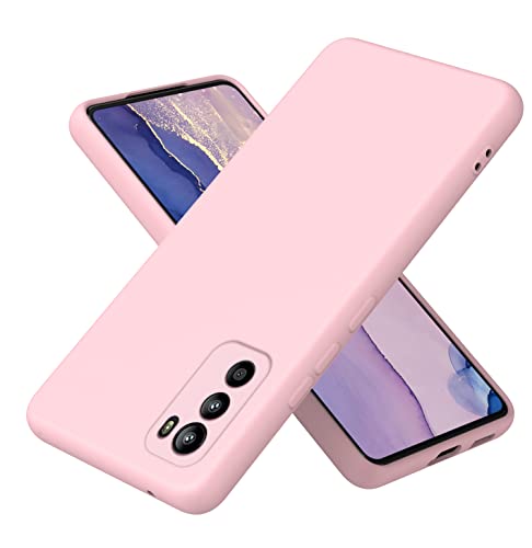 DESSEN Flüssiges Silikon Hülle für Motorola Moto G42, Weiche, Ultradünn TPU Hautgefühl Handyhülle, Schweißfest, Stoßfeste Hell Schutzhülle Cover Case. Rosa von DESSEN