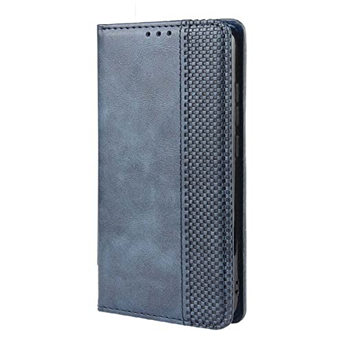 DESSEN Hülle für Honor X8a, Premium Retro Wallet Style TPU/PU Leder Faltbare Handyhülle Phone Case mit Standfunktion und Kartenfach Schutzhülle. Blau von DESSEN