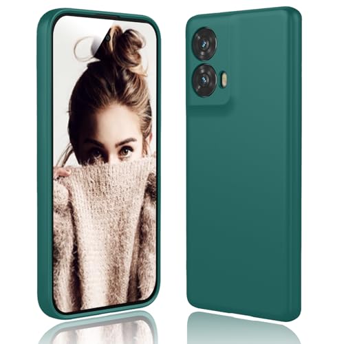 DESSEN Hülle für Motorola Edge 50 Fusion 5G Handyhülle - Flüssige Silikon Schutzhülle Stoßfest Kameraschutz Case Dünn Weiche TPU Bumper Cover mit Kratzfestem Mikrofaserfutter, Dunkelgrün DESSEN Hülle für Motorola Edge 50 Fusion 5G Handyhülle - Flüssige Silikon Schutzhülle Stoßfest Kameraschutz Case Dünn Weiche TPU Bumper Cover mit Kratzfestem Mikrofaserfutter, Dunkelgrün von DESSEN