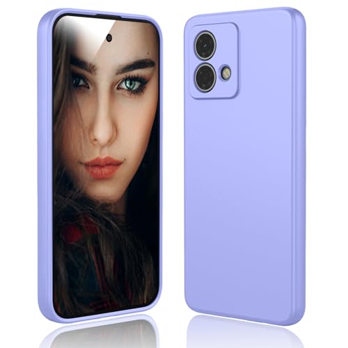 DESSEN Hülle für Motorola Moto G84 5G Handyhülle - Flüssige Silikon Schutzhülle Stoßfest Kameraschutz Case Dünn Weiche TPU Bumper Cover mit Kratzfestem Mikrofaserfutter, Lila von DESSEN