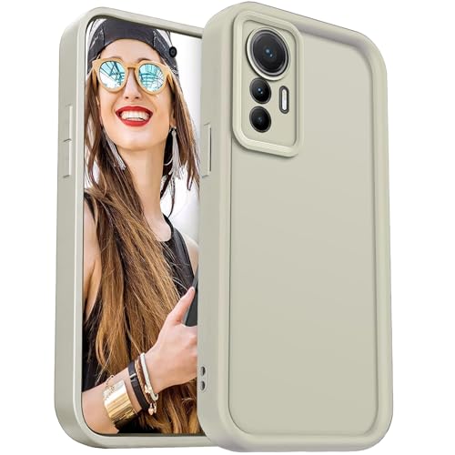 DESSEN Hülle für Xiaomi 12 Lite 5G Handyhülle - Silikon Schutzhülle Stoßfest Kameraschutz Camera Protection Case Weiche TPU Bumper Cover, Weiß von DESSEN
