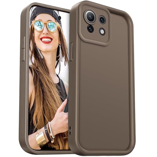 DESSEN Hülle für Xiaomi Mi 11 Lite 5G / 4G / NE Handyhülle - Silikon Schutzhülle Stoßfest Kameraschutz Camera Protection Case Weiche TPU Bumper Cover, Braun DESSEN Hülle für Xiaomi Mi 11 Lite 5G / 4G / NE Handyhülle - Silikon Schutzhülle Stoßfest Kameraschutz Camera Protection Case Weiche TPU Bumper Cover, Braun von DESSEN