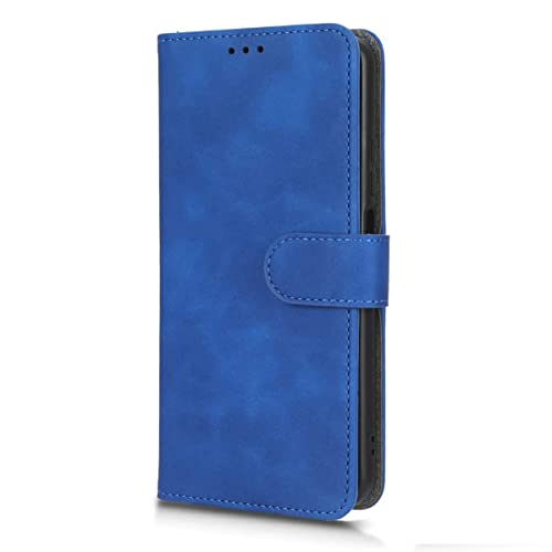 DESSEN Hülle für Xiaomi Poco X5 Pro 5G, Wallet Style Sanft Case, Premium Retro PU Leder Faltbare Handyhülle, mit Standfunktion und Kartenfach Schutzhülle. Blau von DESSEN