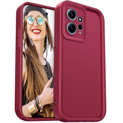 DESSEN Hülle für Xiaomi Redmi Note 12 4G Handyhülle - Silikon Schutzhülle Stoßfest Kameraschutz Camera Protection Case Weiche TPU Bumper Cover, Weinrot DESSEN Hülle für Xiaomi Redmi Note 12 4G Handyhülle - Silikon Schutzhülle Stoßfest Kameraschutz Camera Protection Case Weiche TPU Bumper Cover, Weinrot von DESSEN