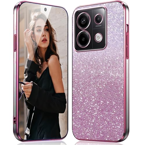 DESSEN Hülle für Xiaomi Redmi Note 13 Pro 5G / Poco X6 5G Handyhülle Glitzer - Transparent Silikon Schutzhülle Stoßfest Case mit Galvanisiertes Rahmen und Glitter Karte Weiche Glitzernde Cover, Rosa DESSEN Hülle für Xiaomi Redmi Note 13 Pro 5G / Poco X6 5G Handyhülle Glitzer - Transparent Silikon Schutzhülle Stoßfest Case mit Galvanisiertes Rahmen und Glitter Karte Weiche Glitzernde Cover, Rosa von DESSEN