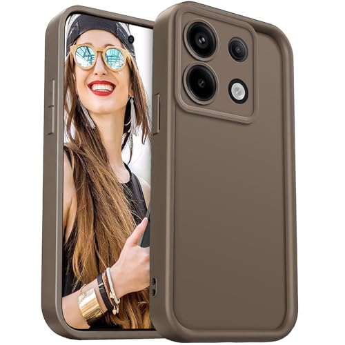 DESSEN Hülle für Xiaomi Redmi Note 13 Pro 5G / Poco X6 5G Handyhülle - Silikon Schutzhülle Stoßfest Kameraschutz Camera Protection Case Weiche TPU Bumper Cover, Braun von DESSEN