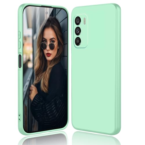 DESSEN Hülle für ZTE Blade V40 Vita Handyhülle - Flüssige Silikon Schutzhülle Stoßfest Kameraschutz Case Dünn Weiche TPU Bumper Cover mit Kratzfestem Mikrofaserfutter, Hellgrün von DESSEN