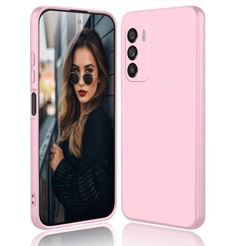 DESSEN Hülle für ZTE Blade V40 Vita Handyhülle - Flüssige Silikon Schutzhülle Stoßfest Kameraschutz Case Dünn Weiche TPU Bumper Cover mit Kratzfestem Mikrofaserfutter, Rosa von DESSEN