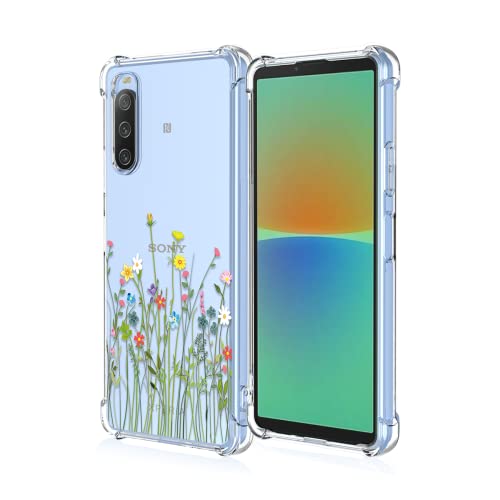 DESSEN Silikon Hülle für Sony Xperia 10 IV, Niedliche Transparente Ultradünne Weiche Handyhülle, Stoßfeste Schutzhülle Einfacher Stil Bumper Case Cover. A97 von DESSEN