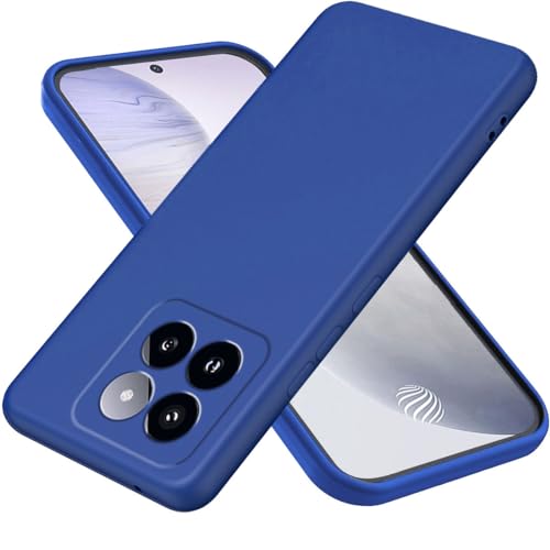DESSEN Silikonhülle für Xiaomi Mi 14, Ultradünne Weiche TPU Handyhülle, Anti-Fingerprint und Antifouling Schutzhülle mit Stoßfeste Bumper. Blau von DESSEN