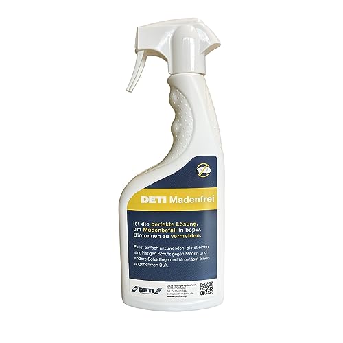 DETI Madenfrei 750 ml - Spray gegen Madenbefall in der Biotonne, mit Frischeduft & Langzeitwirkung von DETI