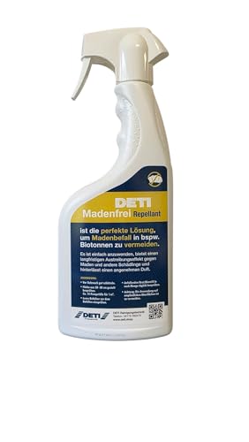DETI Madenfrei Repellant 750 ml - Spray gegen Madenbefall in der Biotonne, mit Frischeduft & Langzeitwirkung von DETI