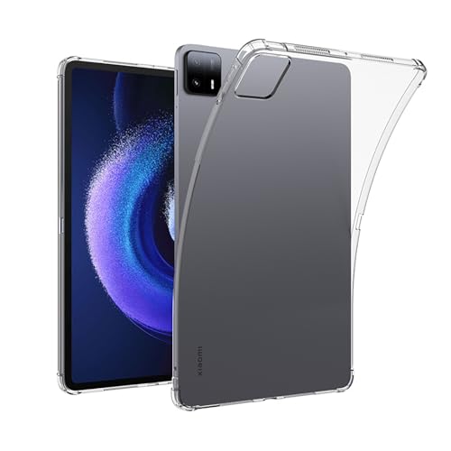 DETUEUA Clear Hülle für Xiaomi Pad 6 Max 14 2023, Soft Thin Skin TPU Protective Case Hülle, Xiaomi Pad 6 Max 14 2023 Dünne Stoßfeste Schutzhülle Cover - Durchsichtig von DETUEUA