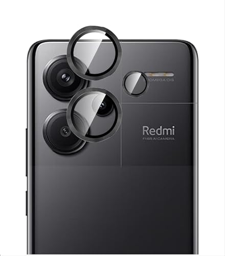 DETUEUA Kameraschutz für Xiaomi Redmi Note 13 Pro Plus, [1 Set] 9H Panzer Schutz Glas Folie Individuelle Ring aus Metall, Panzerglas Kamera Schutz Camera Lens Protection - Black von DETUEUA