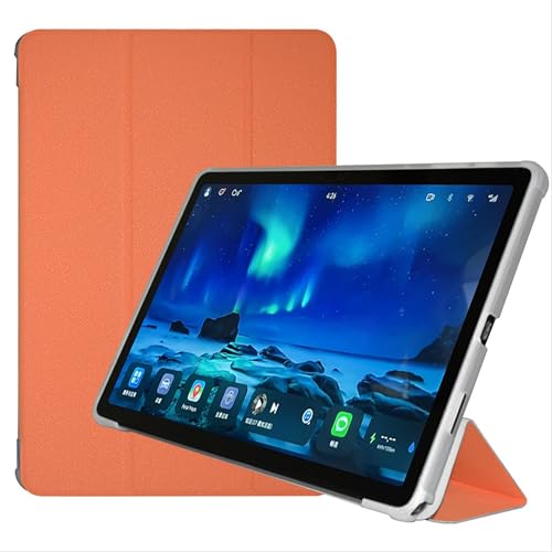 DETUEUA Leder Hülle Kompatibel mit Teclast T50HD, Soft Tablet Leder Protective Case Hülle Weiche Stoßfeste Schutzhülle Cover - Orange Farbe von DETUEUA