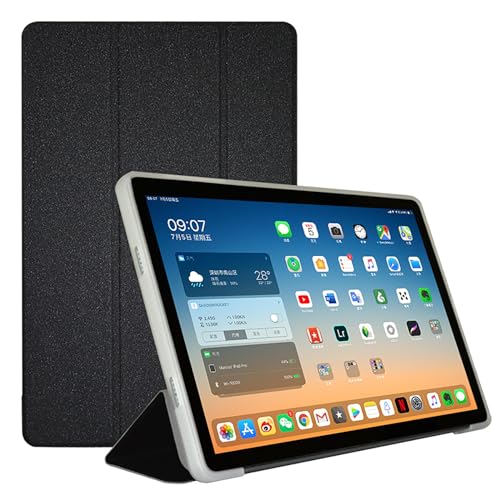 DETUEUA Leder Hülle für Teclast M50 Pro/Teclast M50 HD, Soft Tablet Leder Protective Case Hülle Weiche Stoßfeste Schutzhülle Cover - Schwarz von DETUEUA