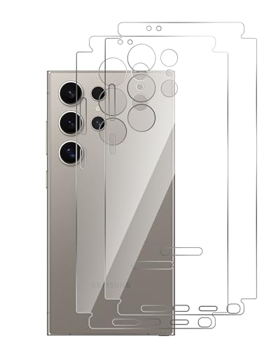 DETUEUA Rückseite Schutzfolie für Samsung Galaxy S24, 2 Stück Rückseite Folie Hinten Film HD Transparent TPU Schutzfolie Dünn Folie, Schützende Grenze Kratzfest von DETUEUA