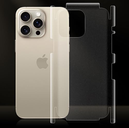 DETUEUA Rückseite Schutzfolie für iPhone 15 Pro Max, 2 Stück Rückseite Folie Hinten Film TPU Schutzfolie Dünn Folie, Matte Textur, Schützende Grenze & Kratzfest - Translucent von DETUEUA