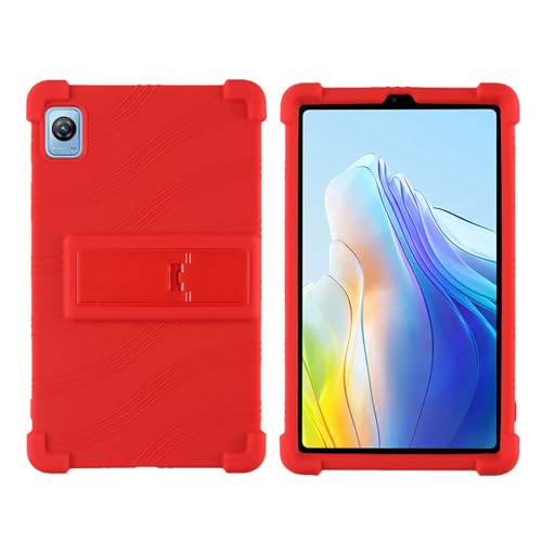 DETUEUA Silikon Hülle für Blackview Tab 60, Soft Tablet Case Hülle Weiche Stoßfeste Schutzhülle Cover mit Ständer - Rot von DETUEUA