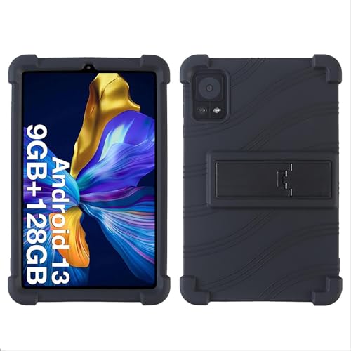 DETUEUA Silikon Hülle für DOOGEE T20 Mini 8.4, Soft Tablet Case Hülle Weiche Stoßfeste Schutzhülle Cover mit Ständer - Schwarz von DETUEUA