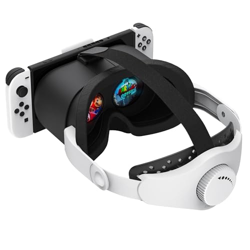 DEVASO VR Brille für Nintendo Switch/Switch OLED mit einstellbaren HD-Linsen, 3D VR (Virtual Reality) Headset Spiele Zubehör Set, Switch VR Labo Goggles Brille von DEVASO