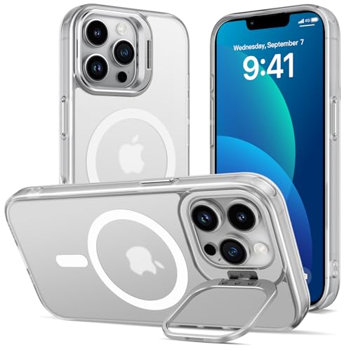 Magnetisch Hülle für iPhone 12 Pro Max mit Ständer, Kompatibel mit MagSafe, Matt Samtweiche Haptik Handyhülle Durchscheinende Rückseite Dünn Stoßfest Schutzhülle Anti-Fingerabdruck Case,Durchsichtig Magnetisch Hülle für iPhone 12 Pro Max mit Ständer, Kompatibel mit MagSafe, Matt Samtweiche Haptik Handyhülle Durchscheinende Rückseite Dünn Stoßfest Schutzhülle Anti-Fingerabdruck Case,Durchsichtig von DEVASO