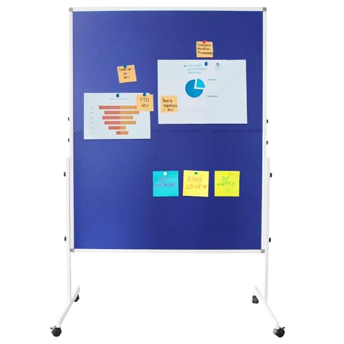 DEVELOP Metaplanwand Groß – Mobile Moderationstafel aus Filz mit Rollen, Klappbar & Doppelseitig Benutzbar Pinnwand Room Divider für Projektarbeit & Meetings, 120x150 cm Blau DEVELOP Metaplanwand Groß – Mobile Moderationstafel aus Filz mit Rollen, Klappbar & Doppelseitig Benutzbar Pinnwand Room Divider für Projektarbeit & Meetings, 120x150 cm Blau von DEVELOP