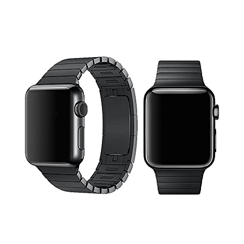 Devia Elegant Series Link Armband Kompatibel mit Apple Watch, Wasserabweisendes Ersatzarmband Armband Geeignet für Apple Smart Watch Generation 1/2/3/4/5, Space Black, 38/40MM, Armband von DEVIA