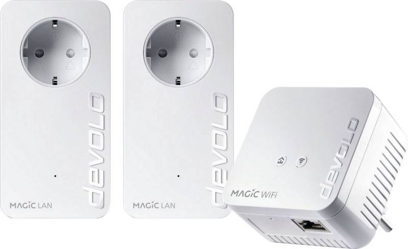 DEVOLO Magic 1 WiFi Multimedia Power Kit Netzwerk-Adapter zu RJ-45 (Ethernet) von DEVOLO