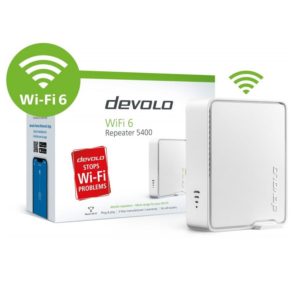 DEVOLO WiFi 6 Repeater 5400 - WLAN Repeater - weiß WLAN-Repeater von DEVOLO