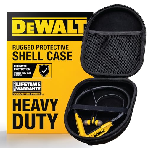 DEWALT Schutzhülle für Kopfhörer mit Nackenbügel, kompakt und leicht, mit EVA-Kopfhörer-Hartschalen-Hülle, Headset-Reise-Tragen, stoßfest, wasserabweisend, weiches Innenfutter und Zubehörtasche DEWALT Schutzhülle für Kopfhörer mit Nackenbügel, kompakt und leicht, mit EVA-Kopfhörer-Hartschalen-Hülle, Headset-Reise-Tragen, stoßfest, wasserabweisend, weiches Innenfutter und Zubehörtasche von DEWALT